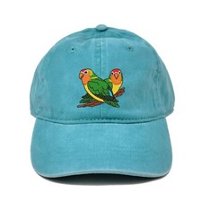 Wildlife Lovebirds embroidered dad hat, Lovebirds embroidered ball cap