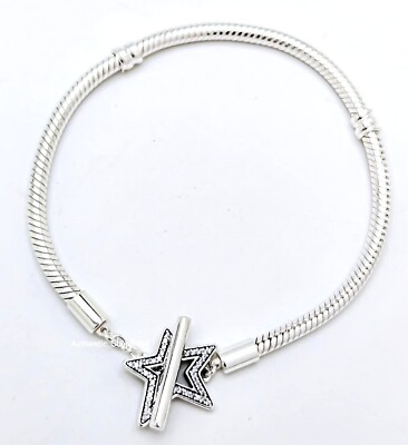 NEW   Pandora 925 Asymmetric Star T-bar Chain Bracelet