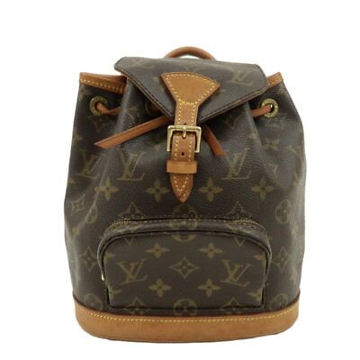 Louis Vuitton Monogram Mini Montsouris Backpack Brown M51137 Auth Used