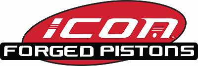 ICON IC9913.030 350 Chevy 5.7" Rod Length FHR Flat Top Forged Piston Set Of 8 - Picture 2 of 2