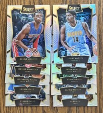 Lot of 10 2015-16 Panini Select Silver Prizm Reggie Jackson Schroder Lopez Evans