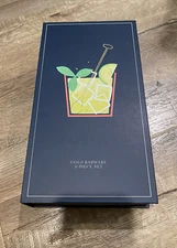 NEW Santa Barbara Design Studio Mojito Gold Barware 3 Piece Set Gift cocktail