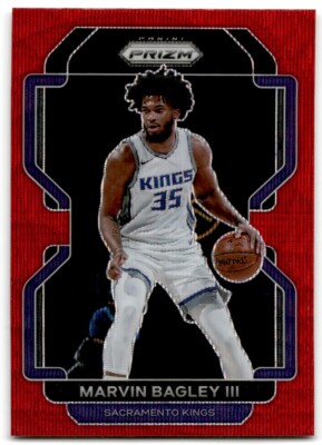 2021-22 Panini Prizm Ruby Wave Marvin Bagley III Sacramento Kings #136
