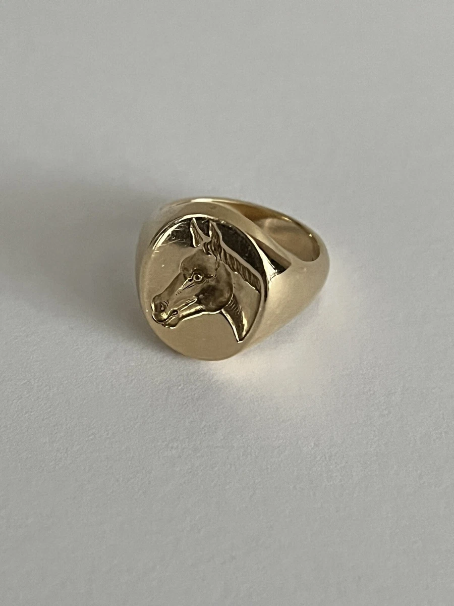 Horse signet ring sale