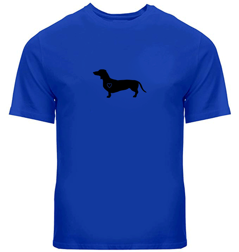 Dachshund Heart Dog Men Unisex Tee T-Shirt Graphic Gift Cute Doggy Sausage Puppy - Picture 16 of 30