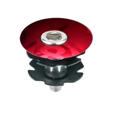 Origin-8 Capster Threadless Headset Top Cap & Bolt 1-1/8 Ano Red + Fork Star Nut