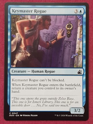 Magic The Gathering RAVNICA REMASTERED KEYMASTER ROGUE blue card MTG