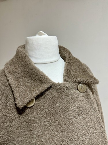 MAX MARA Oversize Alpaca Wool Double Breasted Short Teddy Pea Coat UK 14 L XL 16 - Picture 8 of 14