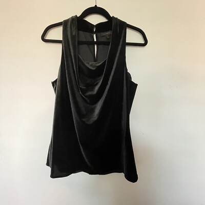 The Limited Teal Knit Tank Top Shell Scoop Neck Size L  Soft Stretch Black