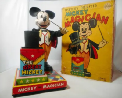 1950's Linemar Disney The Great Mickey Mouse the Magician Metal