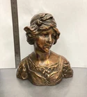 Bronze Bust Signed Gustave Van Vaerenbergh, Sculptor, Art Nouveau