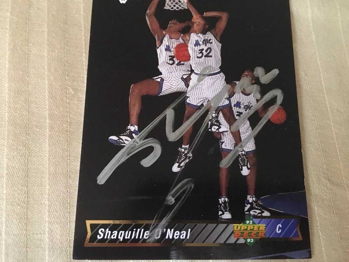 Shaquille O'Neal AUTOGRAPHED 1992 Upper Deck Trade Rookie CARD 1b