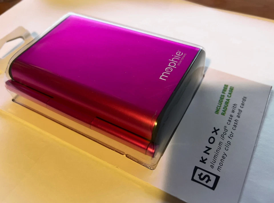 Aluminum Hard Card Money Clip Wallet Clear Case for iPod Nano 2nd Gen PINK - Image 2 of 4