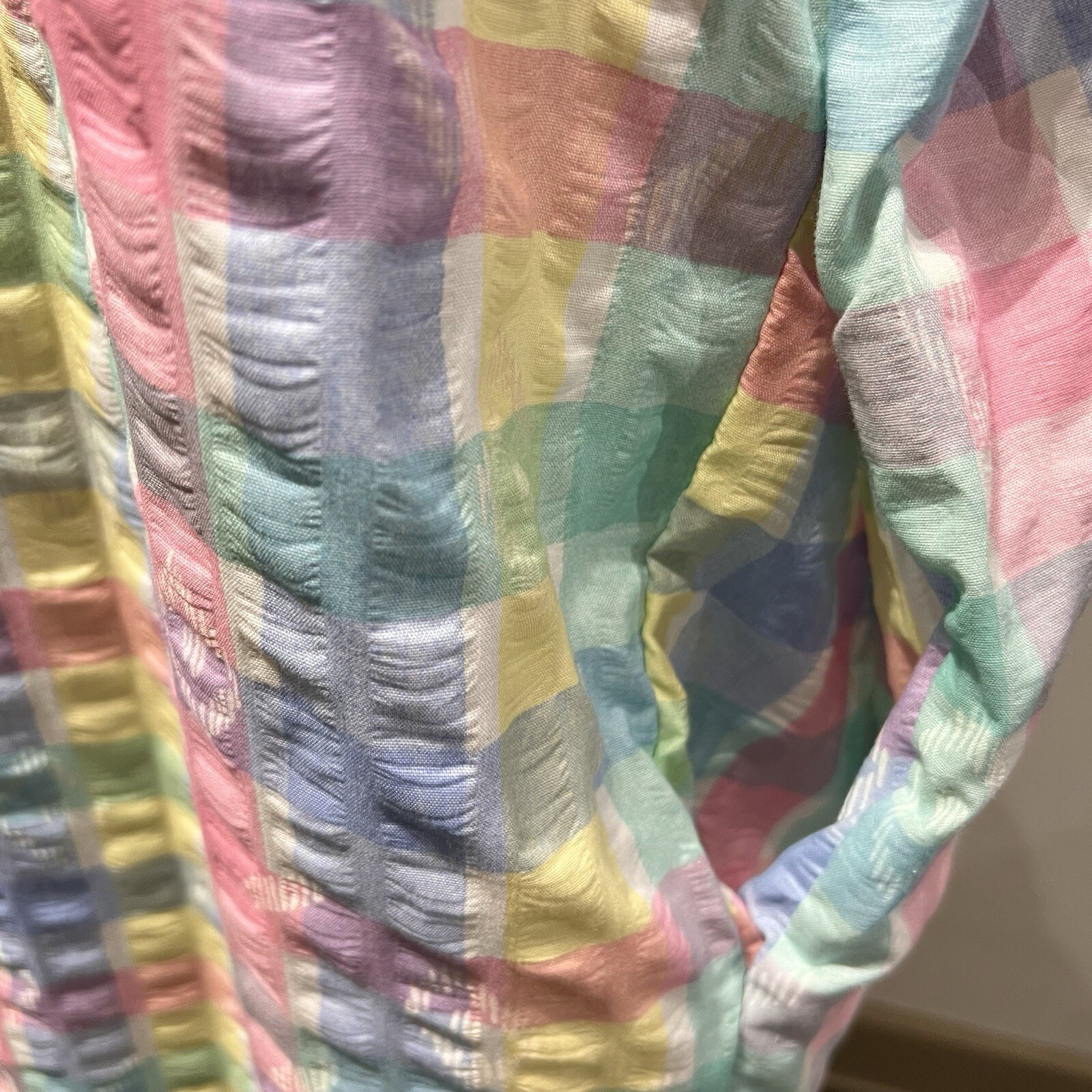 Simply Basic Seersucker Granny Square Duster/Robe… - image 7