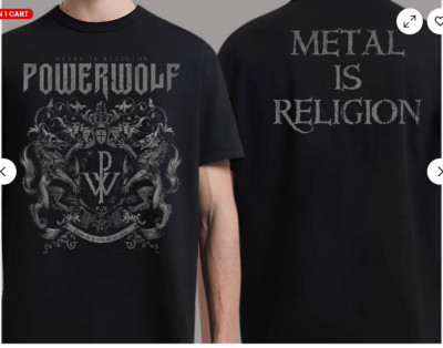 Powerwolf Crest Metal Is Religion Two Sides Unisex T-Shirt