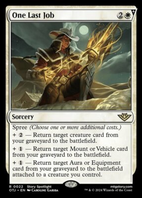x1 One Last Job - Foil R MTG Outlaws of Thunder Junction M/NM, English