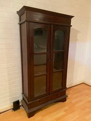 Urgent Sale Dark Mahogany Wood Display Cabinet 65 Neg East Perth