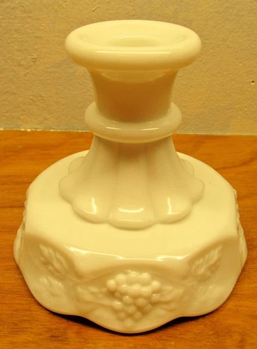 vintage westmoreland milk glass taper candle holder