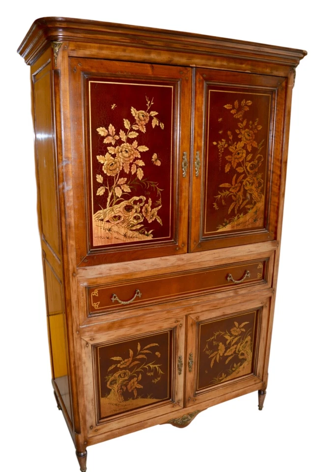 ELEGANTE DISPENSA STILE ORIENTALE EPOCA 900 FRANCESE - Immagine 2 di 4