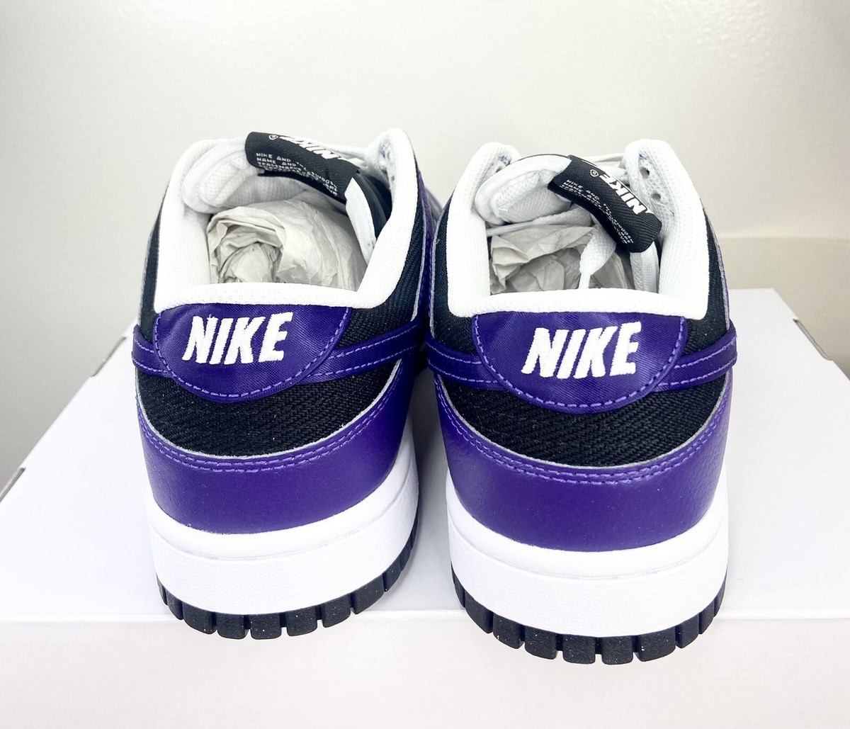 New NIKE DUNK LOW MENS Size 9/w10.5 RARE Black/purple By You New NIKE DUNK LOW MENS Size 9/w10.5 RARE Black/purple By You