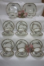  5634d Vintage Hancock's China Hand Painted Tea Set 40 Pieces c 1920- 37 Mint