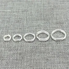 30pcs of 925 Sterling Silver Split Rings 4mm 5mm 6mm 7mm 8mm for Jewelry Making