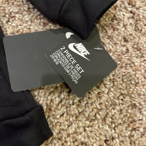Nike Kids 18 M Sweatshirt And Pants Black And Pink - Picture 2 of 10