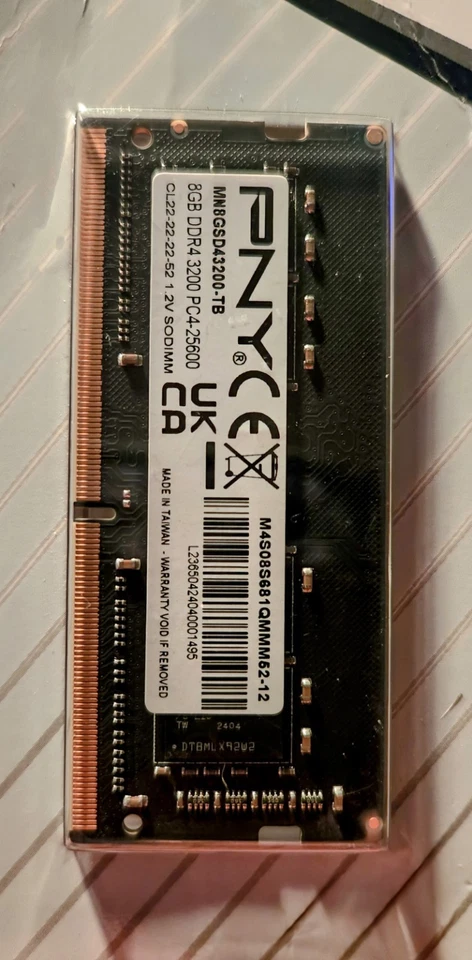 PNY DDR4 8GB 3200 | CL22 | 12v |  Notebook Upgrade - Image 2 of 2