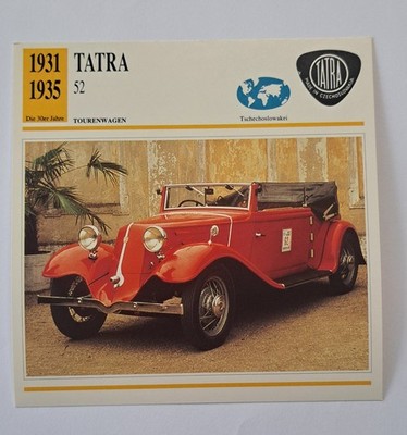 TATRA 52 - 1931-1935 - Geschichte & Technische Daten -  Karte