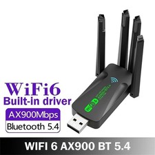USB Wireless WIFI 6 Bluetooth 5.4 Adapter Long Range Dongle Dual Band Network