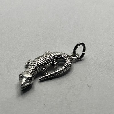 Neu Sterling Silber Eidechse Anhänger 925