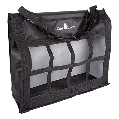Classic Equine Top Load Hay Bag Adjustable Strap Durable Black Polyester - Picture 1 of 1