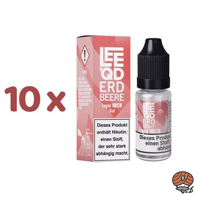 LEEQD Erdbeere 3mg/ml Nikotin, Liquid 10x 10ml