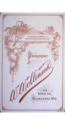 1890er Milwaukee Familie Kabinett Karte Foto Wollensak Studio Vater & - Bild 2 von 2