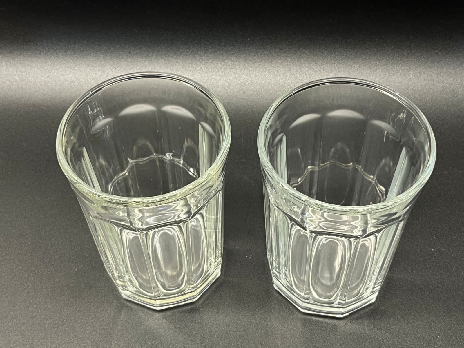 Vintage Luminarc 10 Panel Heavy Glass Tumbler 20 oz Set of 2 (Two) France