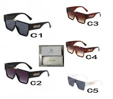 Men's Versace  Classic Sunglasses Stylish Big Square rimmed sunglasses With Box