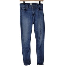 Hudson Nico Midrise Super Skinny Jeans Womens 26 Medium Wash Blue WM407DED USA