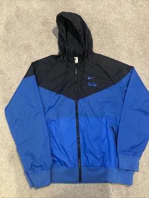 Nike UCLA Bruins Men's Windrunner Raglan Full-Zip Jacket - Charcoal/Blue Size L