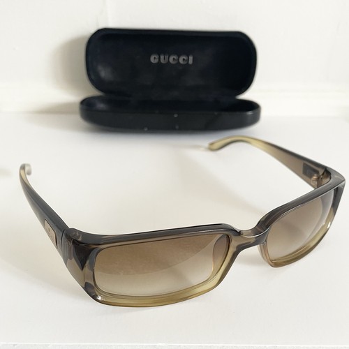 Vintage Y2K Gucci Sunglasses GG 2455/S T7V Brown Logo Plate Optyl Italy Gradient - Picture 6 of 20