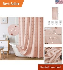 Versatile Pink Boho Floral Shower Curtain, 36" x 72" - Decorative  Functional