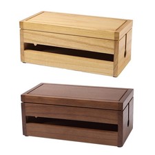 Cable Tidy Box Cable Management Box Wooden Cord Organizer Case Hide for Power