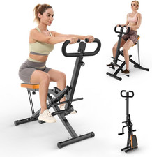 Máquina de sentadillas plegable - Remar y montar glúteos ejercitador muslos abdominales gimnasio en casa entrenamiento