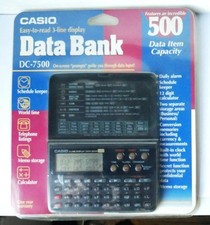 Vintage Casio Calculator Data Bank Dc-7500 500-NEW-SEALED