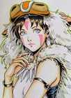 Princess Mononoke,fan art,drawing,markers,comics,manga,painting