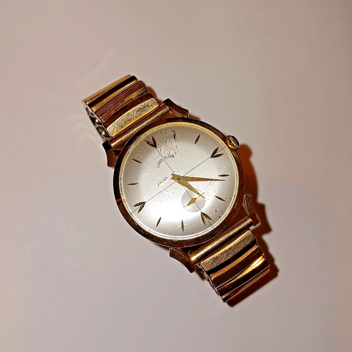 LORD ELGIN - WATCH SHOCKMASTER VINTAGE 14K GOLD FILLED 1950'S