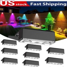 1-8X Outdoor Solar Fence Light Garden Patio L...