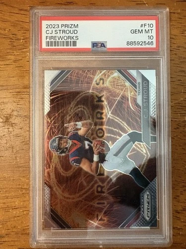 2023 Prizm CJ Stroud Fireworks RC PSA 10 #F10