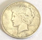 1923 s peace dollar VF condition  #132