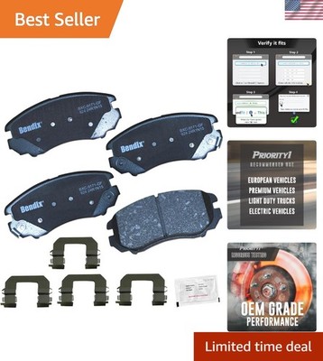 Priority1 Disc Brake Pad Set Ceramic for Select Models Changan CS35,Hyundai E...