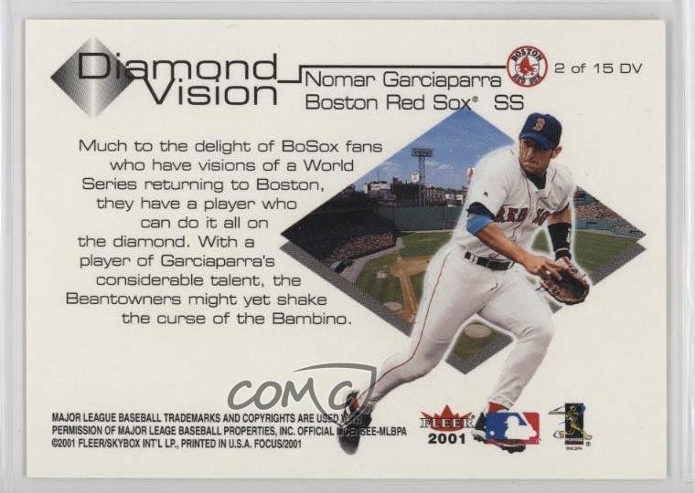 2001 Fleer Focus Diamond Vision Nomar Garciaparra #2DV 0w8